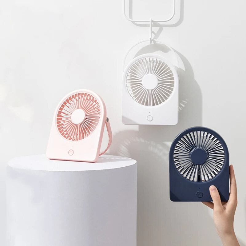 Mini ventilator birou silentios portabil Techsuit, albastru, CT-108