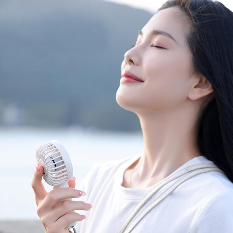 Ventilator portabil USB cu baterie Techsuit A217, bej auriu