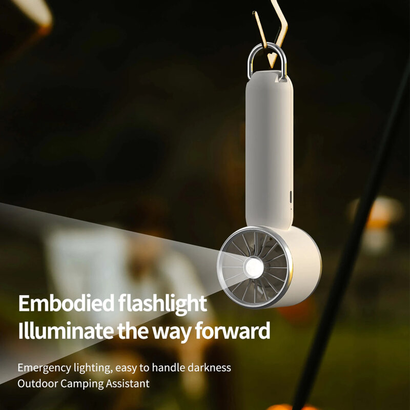 Mini ventilator portabil cu baterie Techsuit, alb, HX138