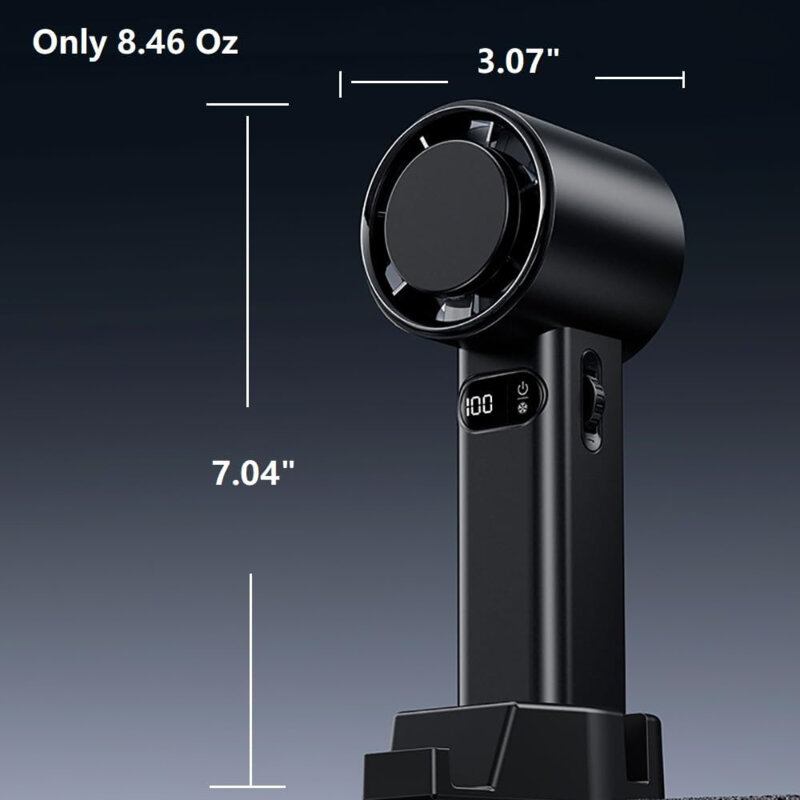 Ventilator premium portabil cu acumulator Techsuit F83, negru