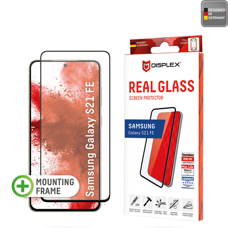 Folie sticla premium Samsung Galaxy S21 FE 5G Displex Real Glass Full Cover, negru