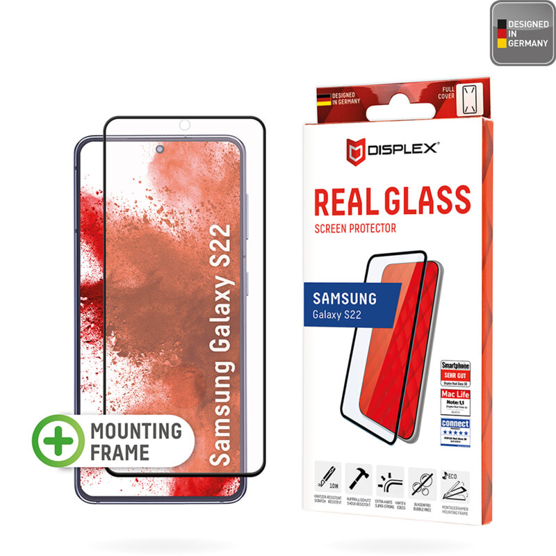 Folie sticla premium Samsung Galaxy S22 5G Displex Real Glass Full Cover, negru