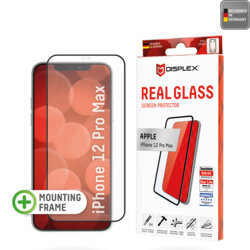 Folie sticla premium iPhone 12 Pro Max Displex Real Glass Full Cover, negru
