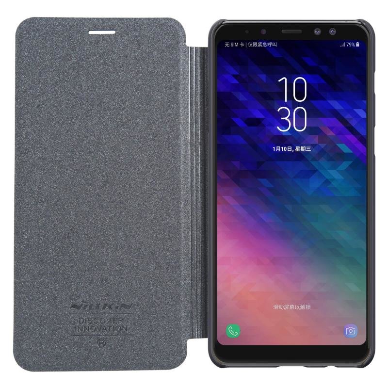 Husa Samsung Galaxy A8 Plus 2018 A730 Nillkin Sparkle Flip Gri