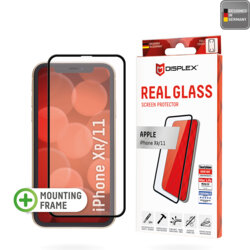 Folie sticla premium iPhone XR Displex Real Glass Full Cover, negru