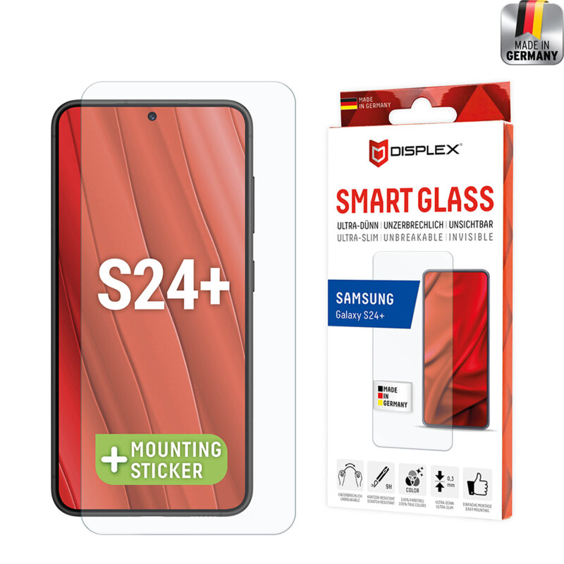 Folie premium Samsung Galaxy S24 Plus Displex Smart FlexiGlass, transparenta