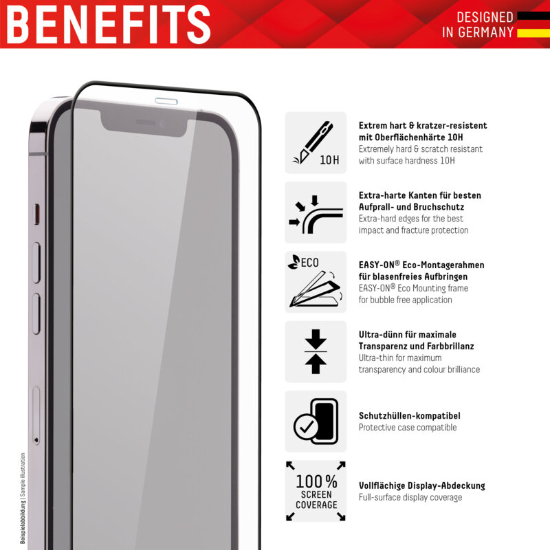 Folie sticla premium iPhone 11 Pro Displex Real Glass Full Cover, negru