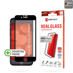 Folie sticla premium iPhone 7 Displex Real Glass Full Cover, negru