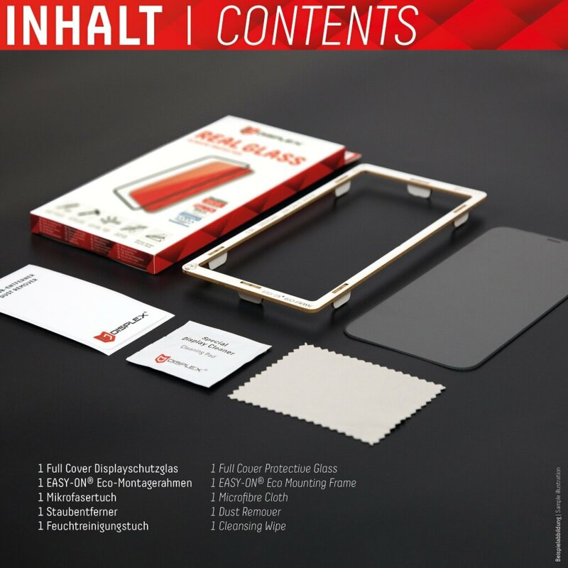 Folie sticla premium iPhone 13 Pro Displex Real Glass Full Cover, negru