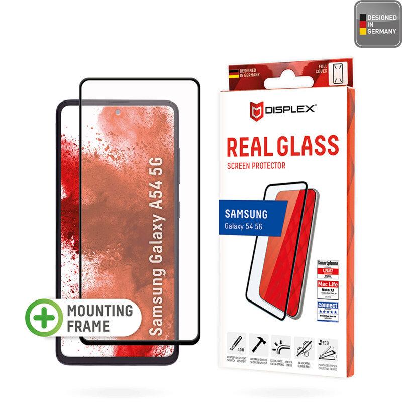 Folie sticla premium Samsung Galaxy A54 Displex Real Glass Full Cover, negru