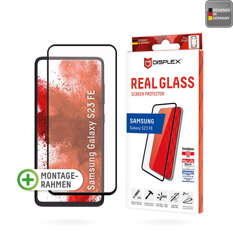 Folie sticla premium Samsung Galaxy S23 FE Displex Real Glass Full Cover, negru