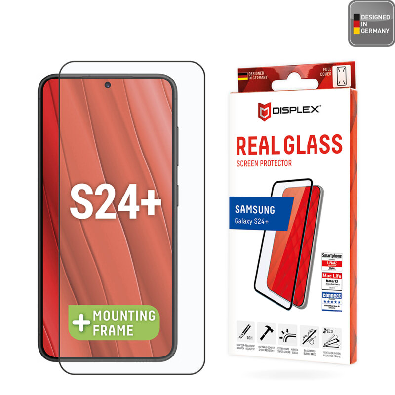 Folie sticla premium Samsung Galaxy S24 Plus Displex Real Glass Full Cover, negru