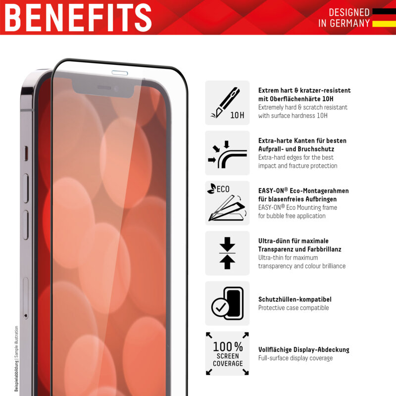 Folie sticla premium iPhone 6/ 6S Displex Real Glass Full Cover, alb