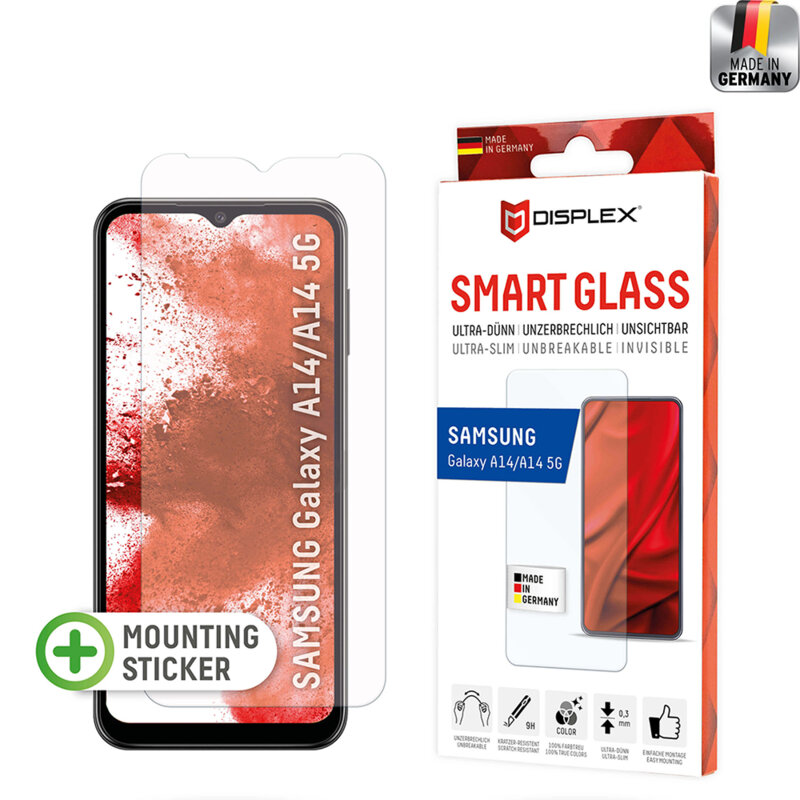 Folie premium Samsung Galaxy A14 4G Displex Smart FlexiGlass, transparenta