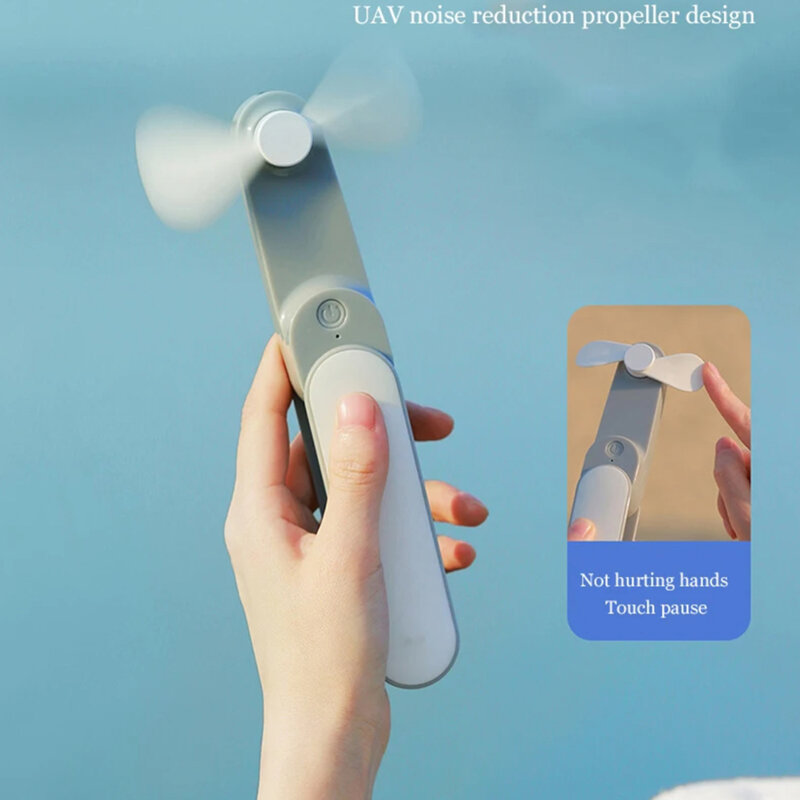 Ventilator portabil birou silentios cu baterie Techsuit TF1, verde