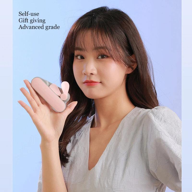 Ventilator portabil birou silentios cu baterie Techsuit TF1, verde