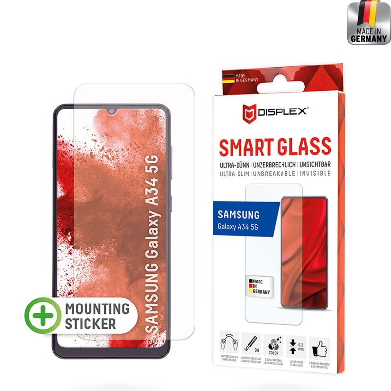 Folie premium Samsung Galaxy A34 5G Displex Smart FlexiGlass, transparenta