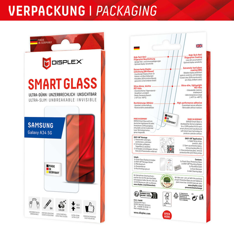 Folie premium Samsung Galaxy A34 5G Displex Smart FlexiGlass, transparenta