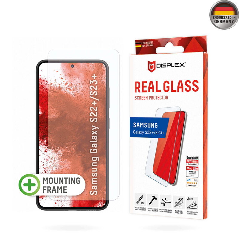 Folie sticla premium Samsung Galaxy S22 Plus 5G Displex Real Glass 2D, transparenta