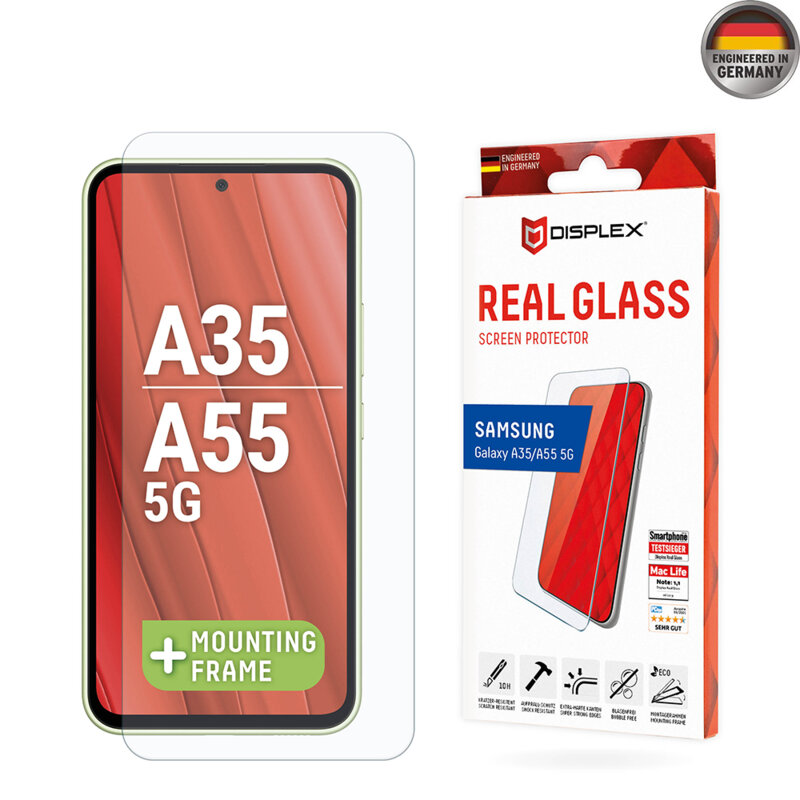 Folie sticla premium Samsung Galaxy A35 5G Displex Real Glass 2D, transparenta