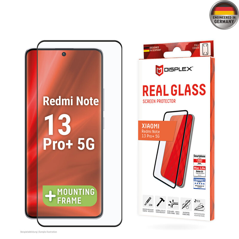 Folie sticla premium Xiaomi Redmi Note 13 Pro+ 5G Displex Real Glass 2D, transparenta