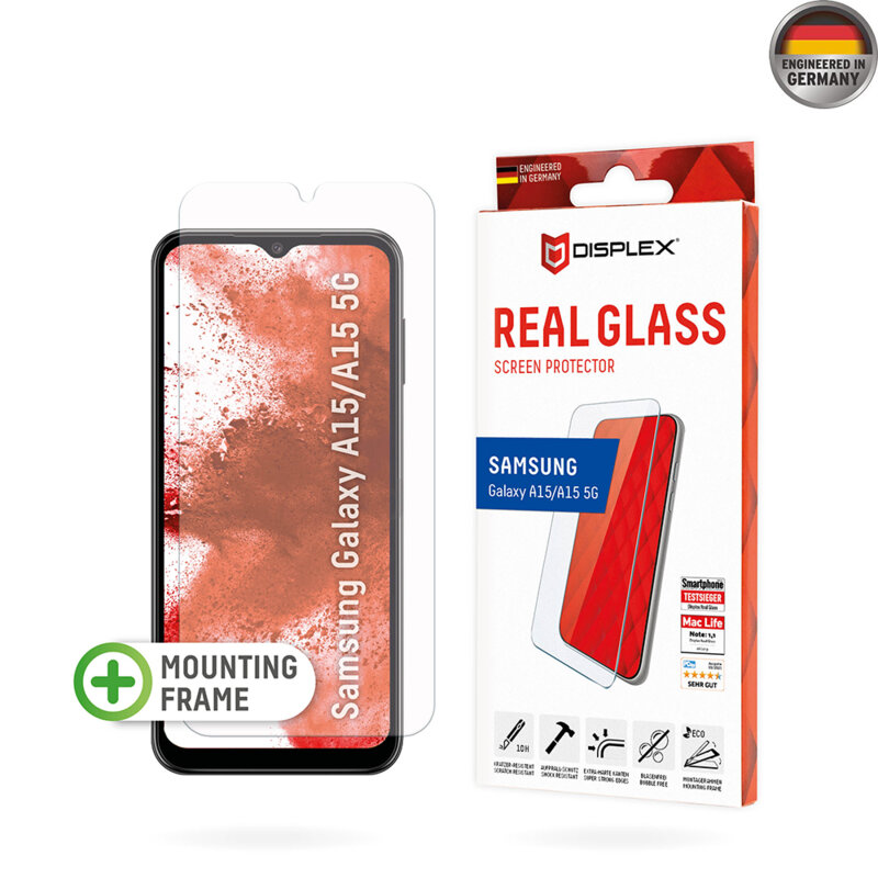 Folie sticla premium Samsung Galaxy M15 Displex Real Glass 2D, transparenta