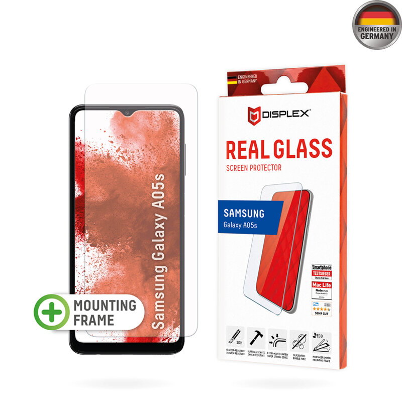 Folie sticla premium Samsung Galaxy A05s Displex Real Glass 2D, transparenta