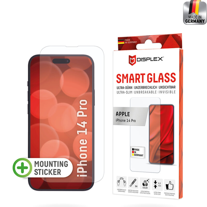 Folie premium iPhone 14 Pro Displex Smart FlexiGlass, transparenta