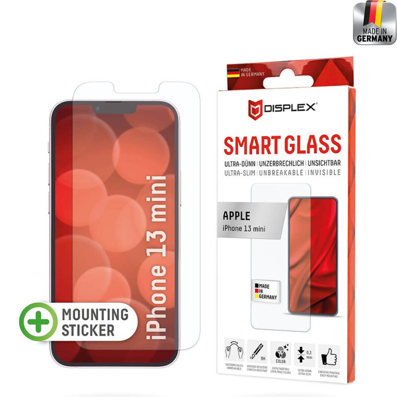 Folie premium iPhone 13 mini Displex Smart FlexiGlass, transparenta