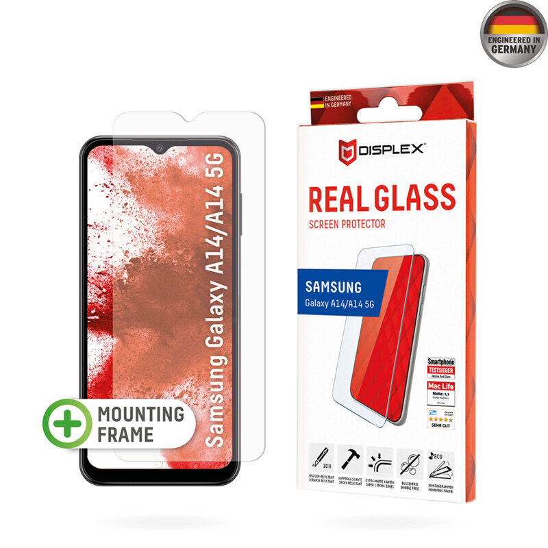 Folie sticla premium Samsung Galaxy A14 5G Displex Real Glass 2D, transparenta