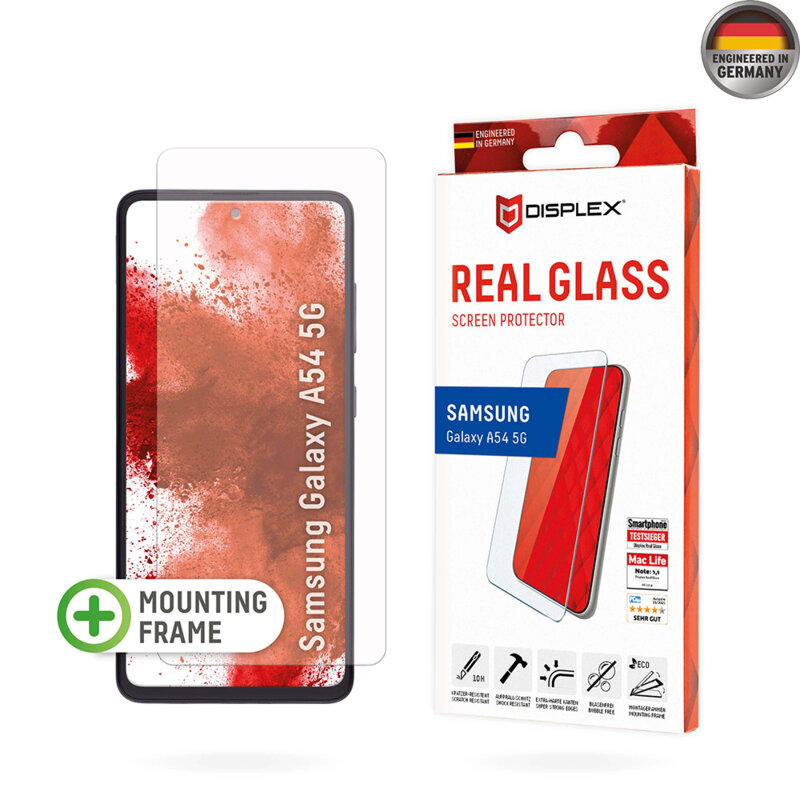 Folie sticla premium Samsung Galaxy A54 Displex Real Glass 2D, transparenta