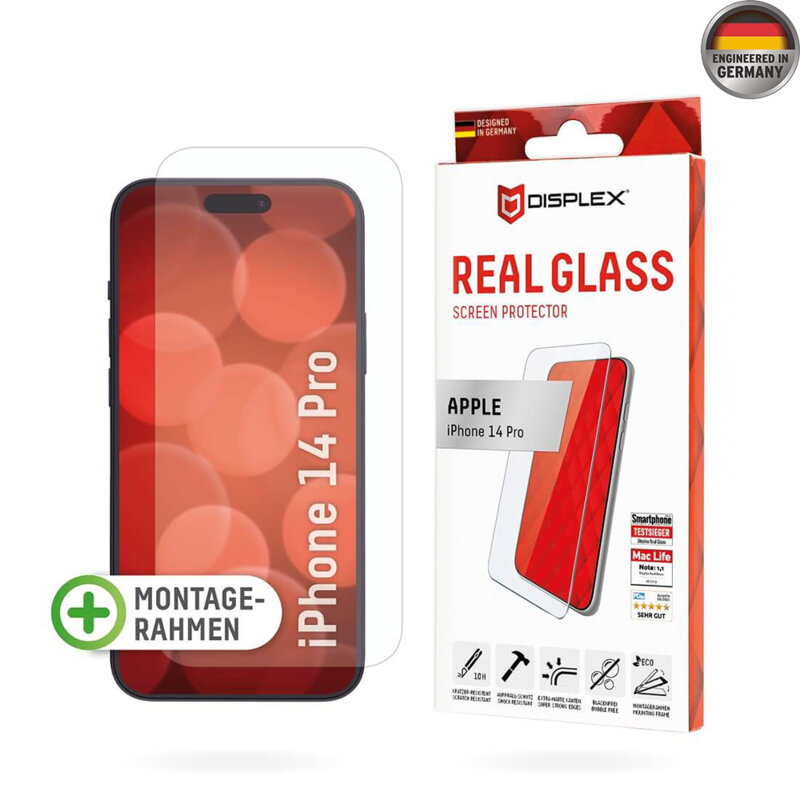 Folie sticla premium iPhone 14 Pro Displex Real Glass 2D, transparenta