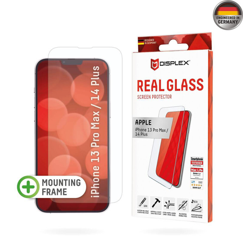 Folie sticla premium iPhone 13 Pro Max Displex Real Glass 2D, transparenta