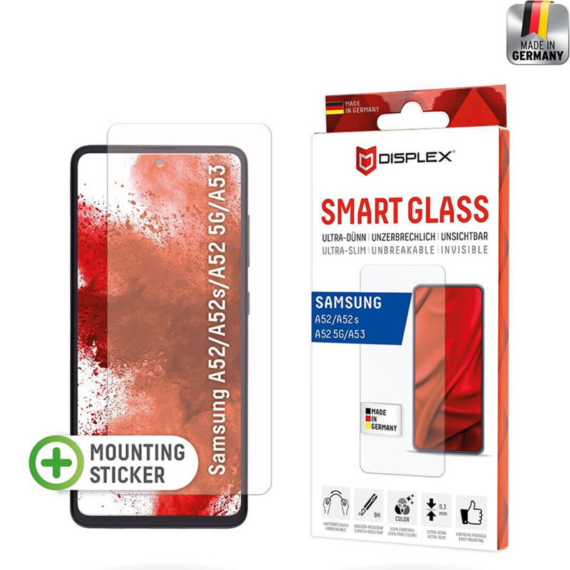 Folie premium Samsung Galaxy A52 5G Displex Smart Glass, transparenta