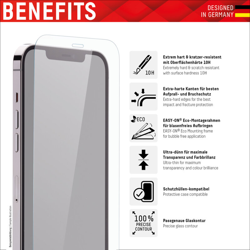 Folie sticla premium iPhone XS Max Displex Real Glass 2D, transparenta