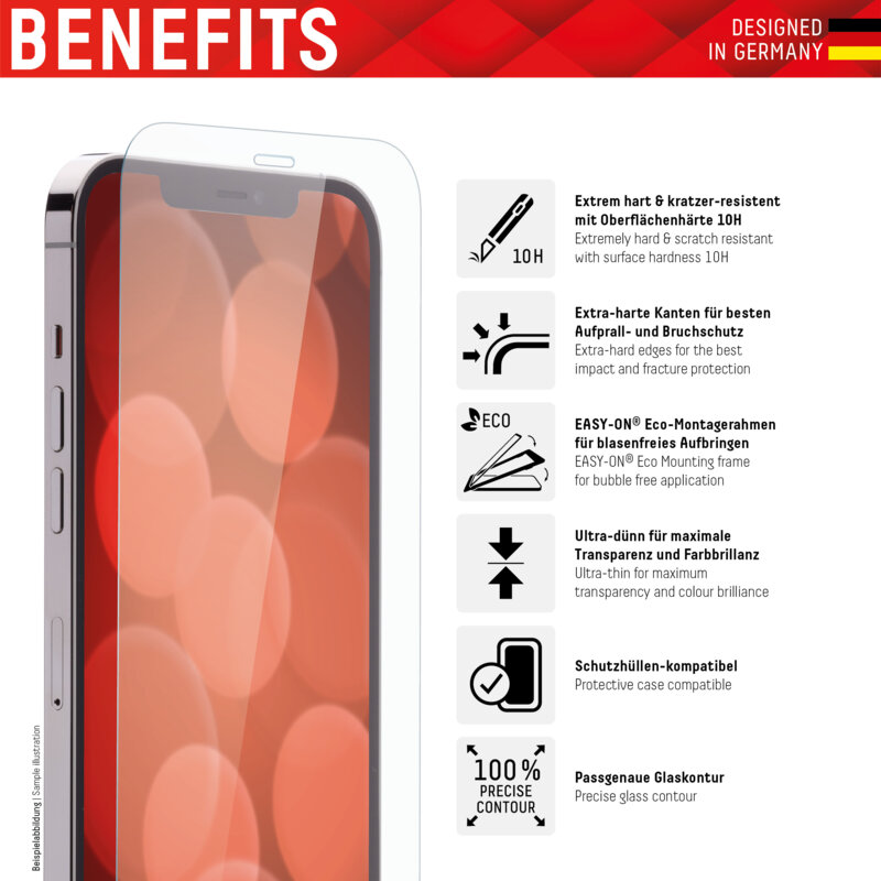 Folie sticla premium iPhone XR Displex Real Glass 2D, transparenta
