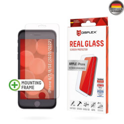 Folie sticla premium iPhone SE 2, SE 2020 Displex Real Glass 2D, transparenta