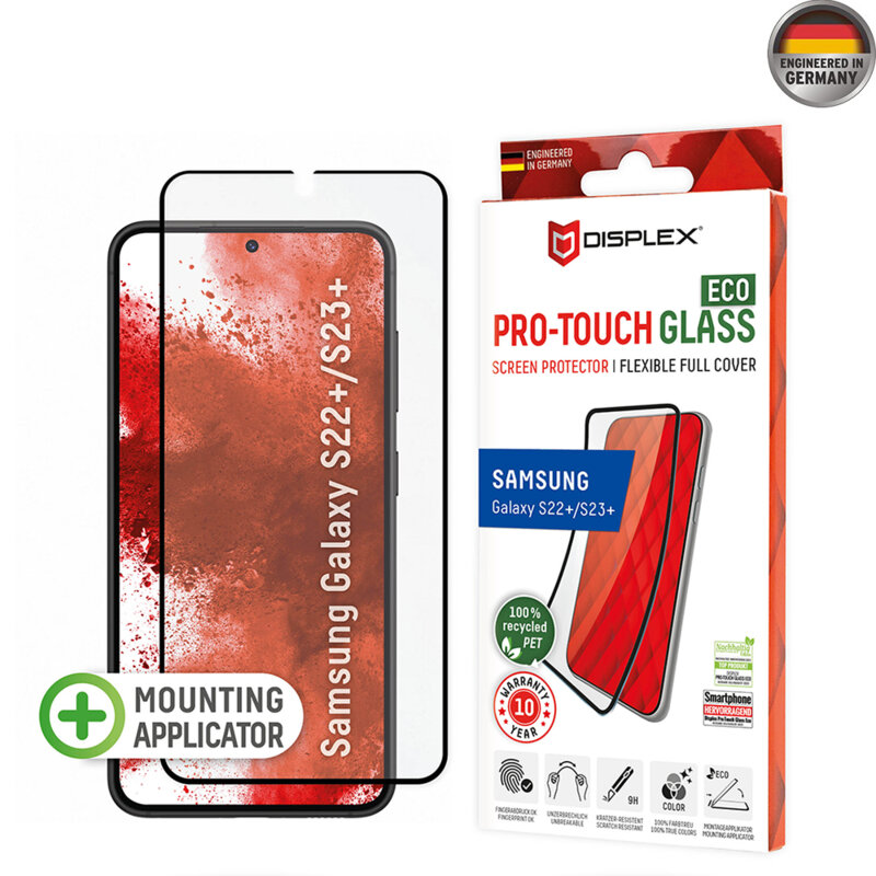 Folie premium Samsung Galaxy S23 Plus Displex Pro Touch FlexiGlass Eco, negru