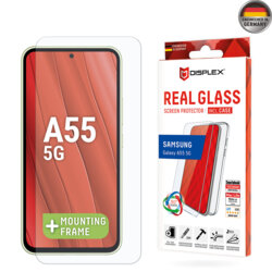 [Folie sticla + husa] premium Samsung Galaxy A55 5G Displex Real Glass, transparenta