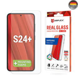 [Folie sticla + husa] premium Samsung Galaxy S24 Plus Displex Real Glass, transparenta