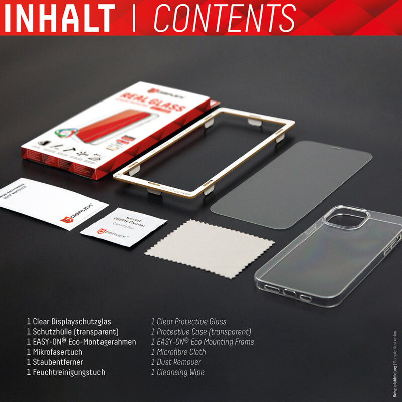 [Folie sticla + husa] premium iPhone 14 Pro Max Displex Real Glass, transparenta