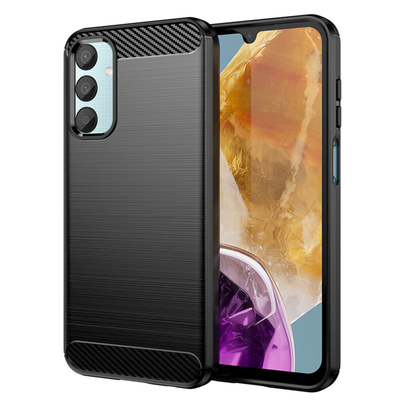 Husa Samsung Galaxy M15 Techsuit Carbon Silicone, negru