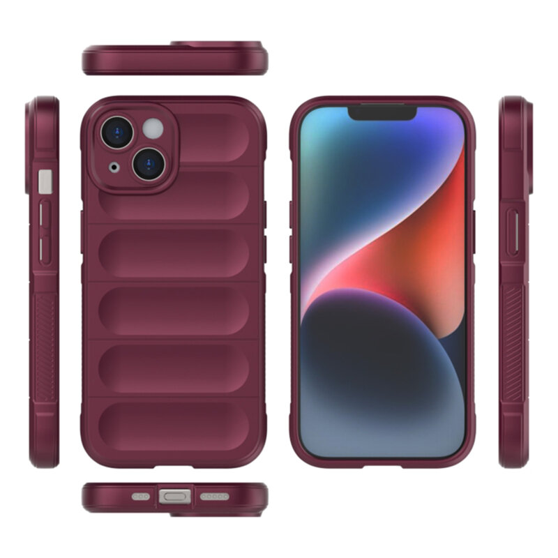 Husa iPhone 15 Plus Techsuit Magic Shield, bordo