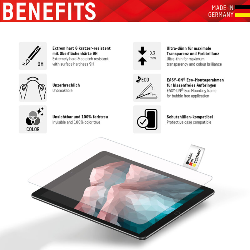 Folie 9H premium Samsung Galaxy Tab A 10.5 2018 T590/T595 Displex Tablet FlexiGlass, transparenta