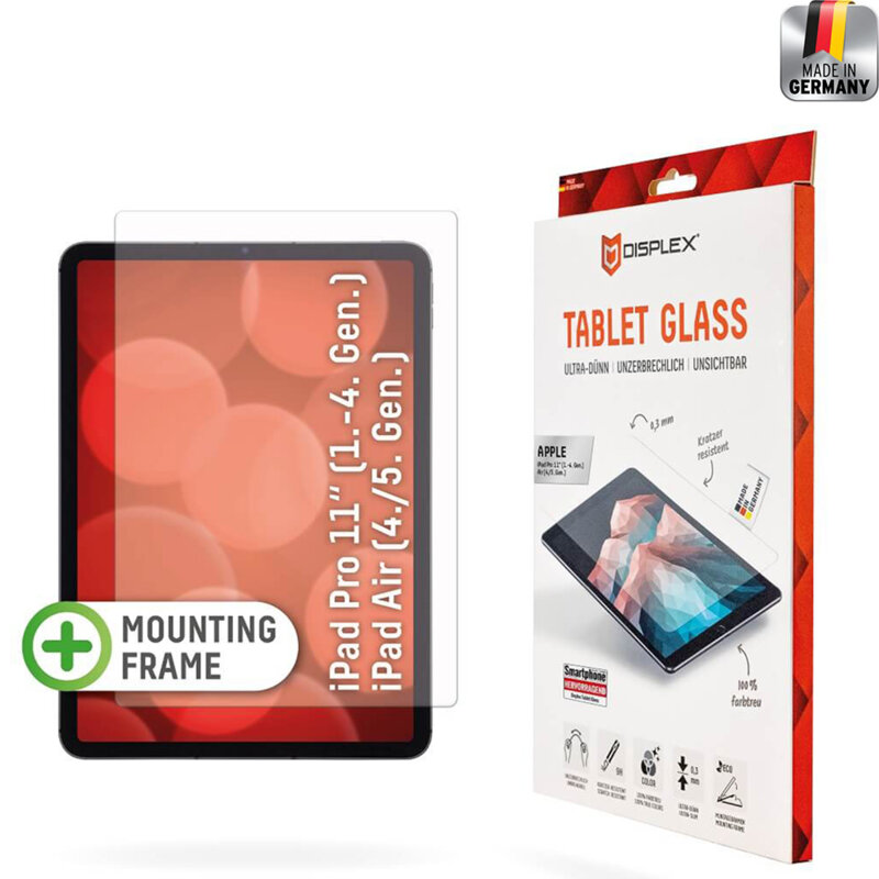 Folie 9H premium iPad Air 5 (2022) Displex Tablet FlexiGlass, transparenta