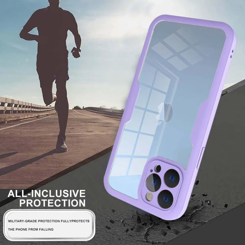 Husa 360° iPhone 13 Pro Max Techsuit ColorVerse, mov