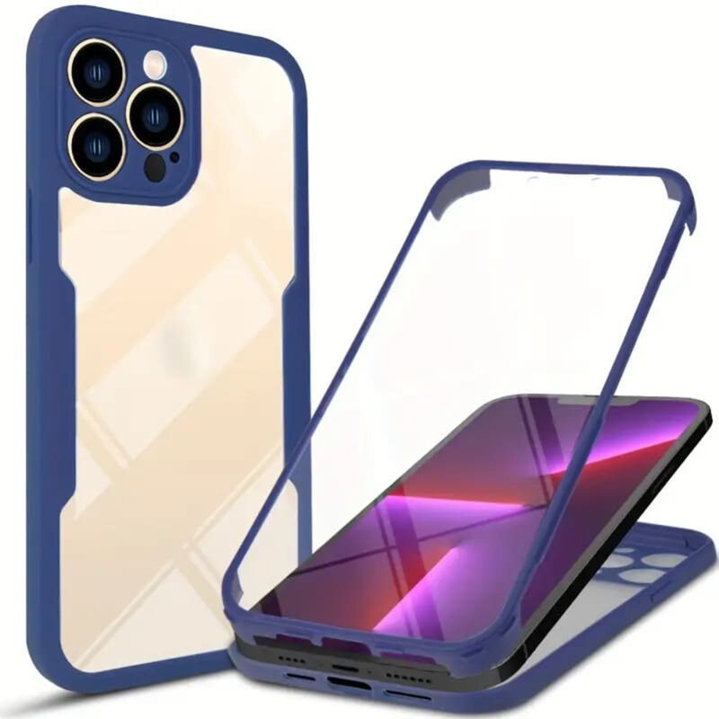Husa 360° iPhone 13 Pro Max Techsuit ColorVerse, albastru