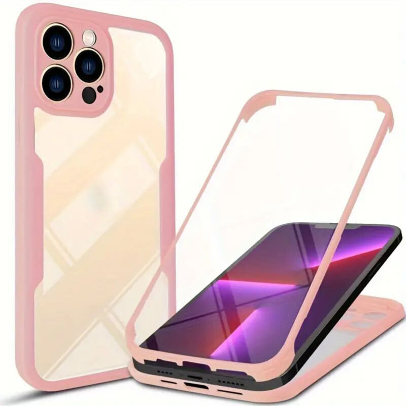 Husa 360° iPhone 13 Pro Max Techsuit ColorVerse, roz