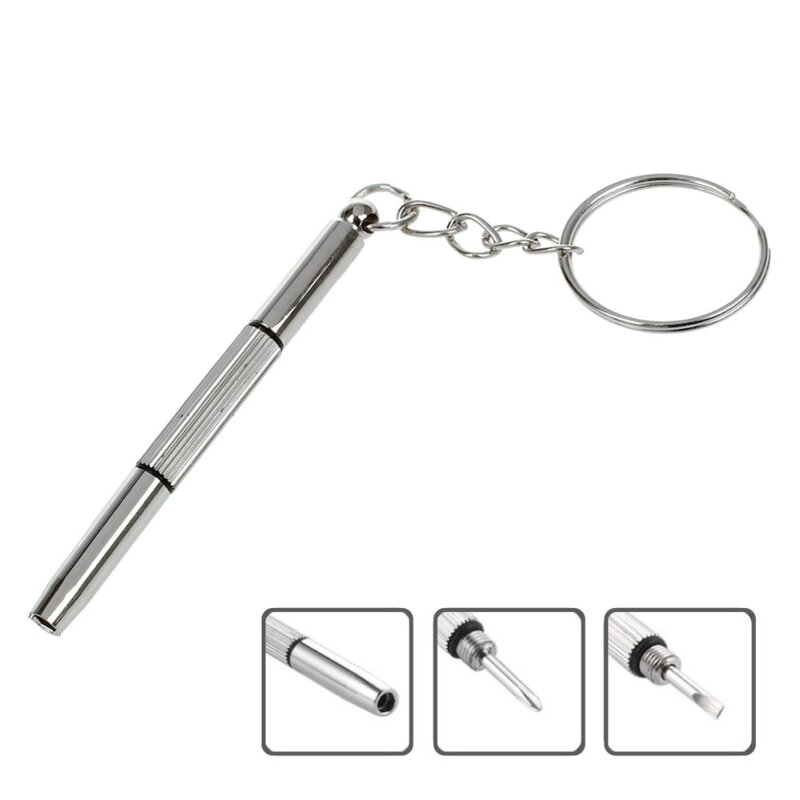 Surubelnita pentru ochelari Techsuit ST1, 6 x 0.5cm, argintiu