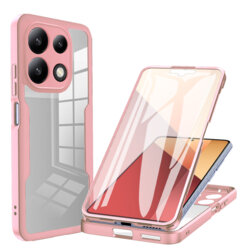 [Pachet 360°] Husa + folie Xiaomi Poco M6 Pro 4G Techsuit ColorVerse, roz